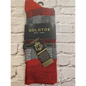 Goldtoe Vintage Collection, Odor Control, 1 Pair, Glen Plaid Crew Socks (102)